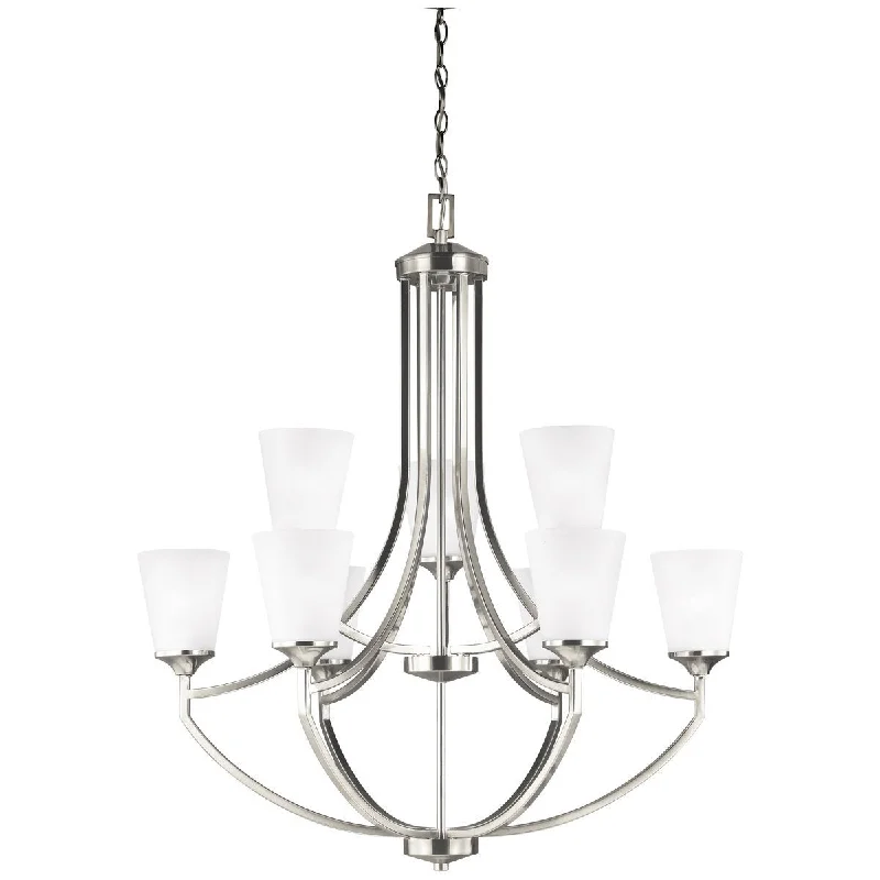 Minimalist Chandeliers for Sleek and Simple InteriorsSea Gull Lighting Hanford Transitional Nine Light Chandelier Minimalist Chandeliers for Sleek and Simple InteriorsSea Gull Lighting Hanford Transitional Nine Light Chandelier