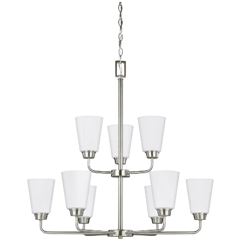 Traditional Brass Chandeliers for Classic InteriorsSea Gull Lighting Kerrville Transitional Nine Light Chandelier Traditional Brass Chandeliers for Classic InteriorsSea Gull Lighting Kerrville Transitional Nine Light Chandelier