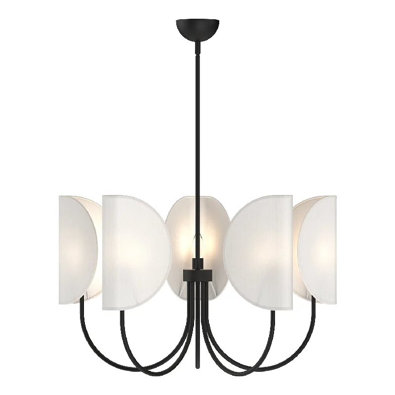 Chandeliers with Colored Glass for a Splash of ColorSeno 5 Light Pendant
