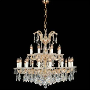 Chandeliers with Metal Frames in Bronze FinishStrass 30% Lead Crystal 24 Light Maria Theresa Chandelier Chandeliers with Metal Frames in Bronze FinishStrass 30% Lead Crystal 24 Light Maria Theresa Chandelier
