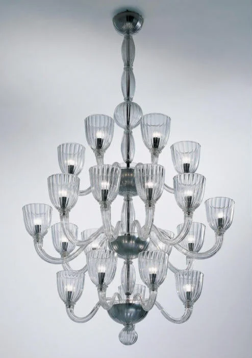 Ceiling - Mounted Chandeliers for Standard Ceilings20 Light Martinengo Art Murano Glass Deco Chandelier From Venini Ceiling - Mounted Chandeliers for Standard Ceilings20 Light Martinengo Art Murano Glass Deco Chandelier From Venini