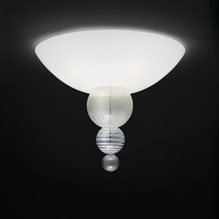 Chandeliers with Metal Frames in Black FinishThe Abaco White Murano Half Sphere Ceiling Light From Venini Chandeliers with Metal Frames in Black FinishThe Abaco White Murano Half Sphere Ceiling Light From Venini