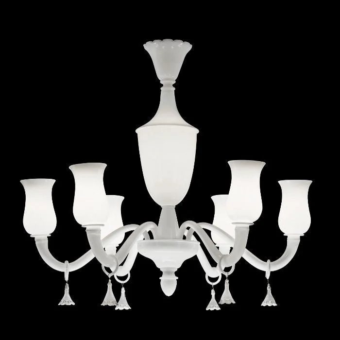 Chandeliers with Candle - Style Bulbs for a Classic AestheticThe Milky White Torelli Murano Glass Chandelier From Venini Chandeliers with Candle - Style Bulbs for a Classic AestheticThe Milky White Torelli Murano Glass Chandelier From Venini