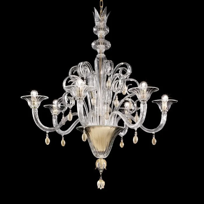Large Chandeliers for Grand Halls and FoyersThe Vittoriale Large Murano Glass Chandelier From Venini Large Chandeliers for Grand Halls and FoyersThe Vittoriale Large Murano Glass Chandelier From Venini