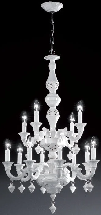Mini Chandeliers for Adding Charm to Small SpacesTwo Tier White Porcelain Guardi Chandelier By Bassano Mini Chandeliers for Adding Charm to Small SpacesTwo Tier White Porcelain Guardi Chandelier By Bassano