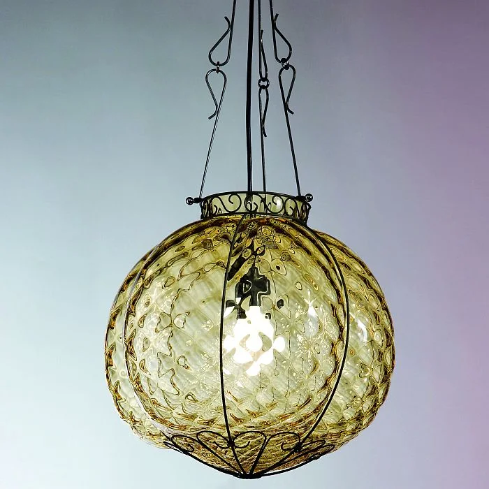 Chandeliers for Low Ceilings to Avoid OvercrowdingVenetian Amber Baloton Glass Ceiling Lantern Chandeliers for Low Ceilings to Avoid OvercrowdingVenetian Amber Baloton Glass Ceiling Lantern
