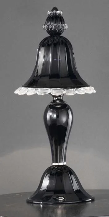 Traditional Brass Chandeliers for Classic InteriorsVenetian Black Glass Table Lamp Traditional Brass Chandeliers for Classic InteriorsVenetian Black Glass Table Lamp