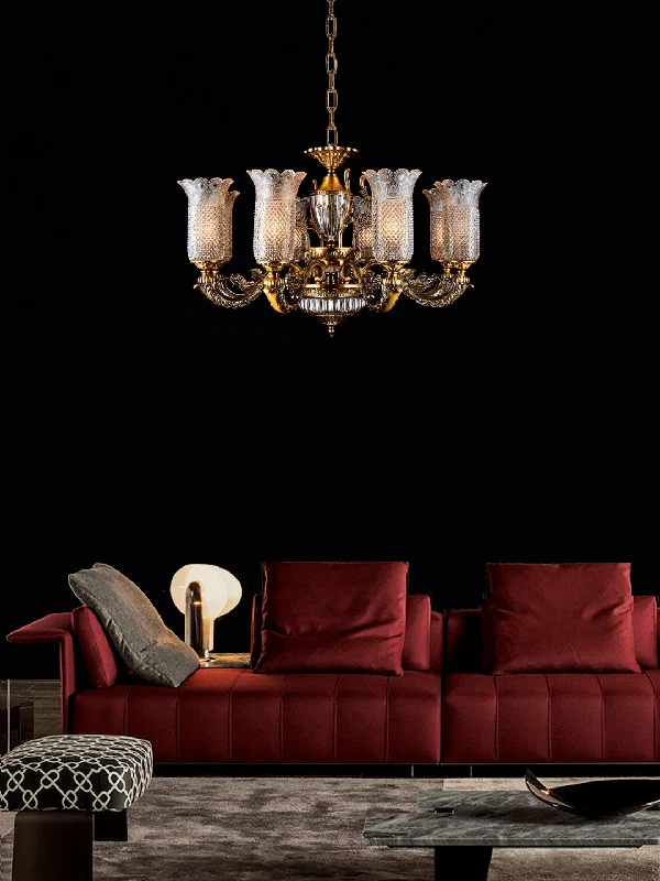 Chandeliers with Adjustable Height for Custom InstallationVerona 8-Lamp Amber Chandelier Chandeliers with Adjustable Height for Custom InstallationVerona 8-Lamp Amber Chandelier