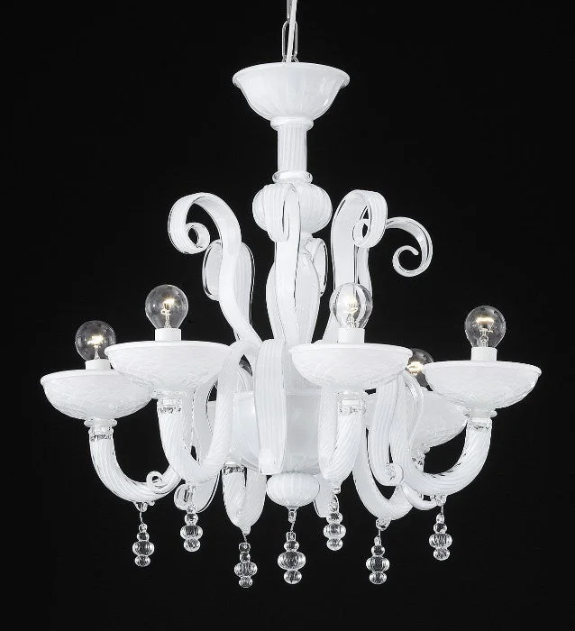 Mid - Century Modern Chandeliers for Vintage AppealWhite Murano Glass And Crystal Chandelier Mid - Century Modern Chandeliers for Vintage AppealWhite Murano Glass And Crystal Chandelier