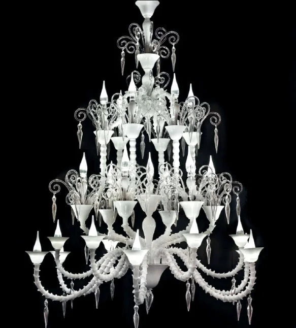 French Country Chandeliers with a Romantic AuraWhite Rezzonico Chandelier