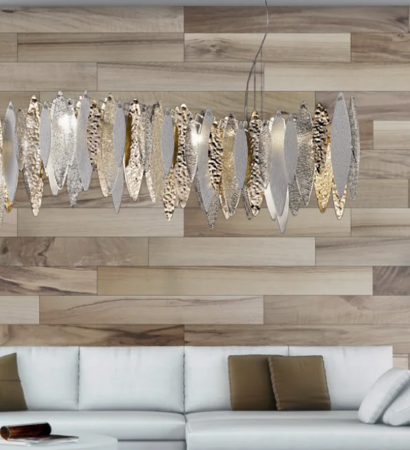 Chandeliers with Colored Glass for a Splash of ColorModern White, Gold & Clear Hanging Light With Murano Glass Leaves Chandeliers with Colored Glass for a Splash of ColorModern White, Gold & Clear Hanging Light With Murano Glass Leaves