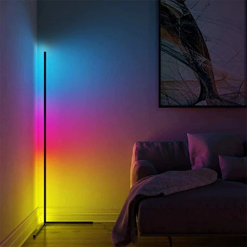 Smart Floor Lamp with Voice Control and Bluetooth Connectivity140cm RGB LED Floor Corner Lamp Light Stand Remote Control Smart Floor Lamp with Voice Control and Bluetooth Connectivity140cm RGB LED Floor Corner Lamp Light Stand Remote Control