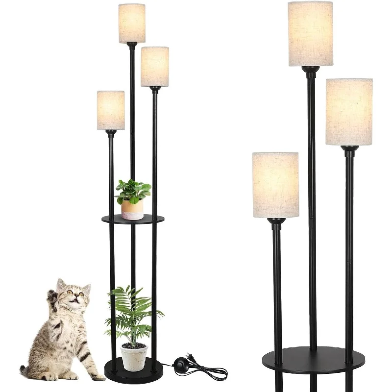 Victorian Style Floor Lamp for Traditional and Elegant Interiors3-Light Floor Lamp with Shelves,Suitable For Bedrooms, Kitchens, Living Rooms Victorian Style Floor Lamp for Traditional and Elegant Interiors3-Light Floor Lamp with Shelves,Suitable For Bedrooms, Kitchens, Living Rooms