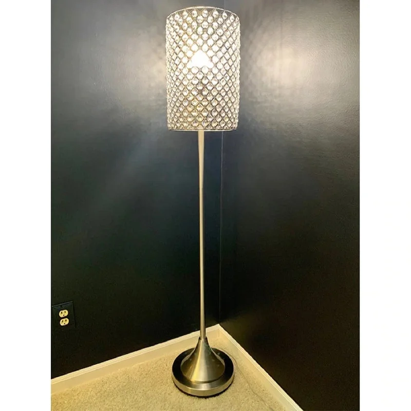 Bohemian Inspired Floor Lamp for Eclectic Home Decor62" Drum Shade Crystal Bead Metal Floor Lamp By Homeroots Bohemian Inspired Floor Lamp for Eclectic Home Decor62" Drum Shade Crystal Bead Metal Floor Lamp By Homeroots