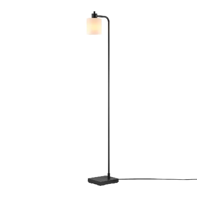 Adjustable Height Floor Lamp for Versatile Lighting Needs62" Matte Black Floor Lamp with Plastic Frosted Shade - 7" Adjustable Height Floor Lamp for Versatile Lighting Needs62" Matte Black Floor Lamp with Plastic Frosted Shade - 7"