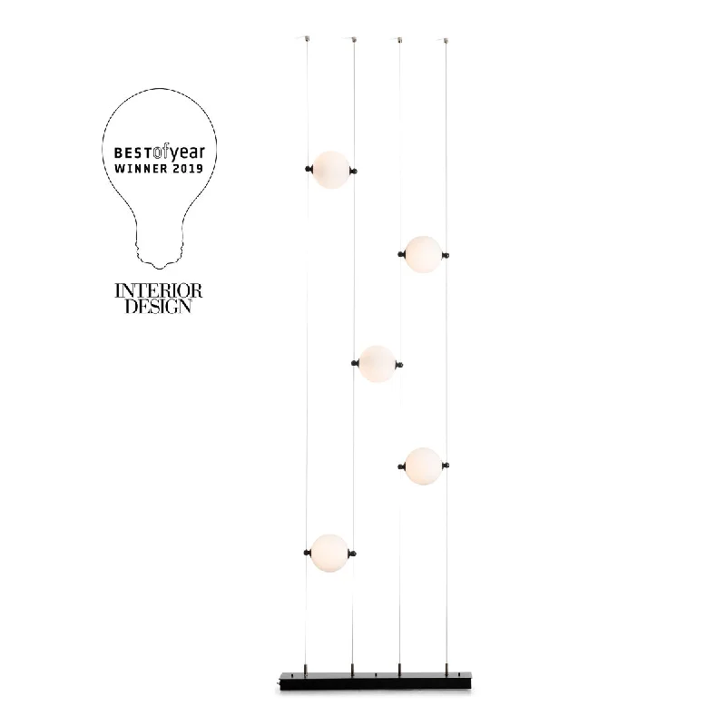 Modern Minimalist Floor Lamp for Contemporary Living RoomsAbacus 5-Light Floor to Ceiling Plug-In LED Lamp Modern Minimalist Floor Lamp for Contemporary Living RoomsAbacus 5-Light Floor to Ceiling Plug-In LED Lamp