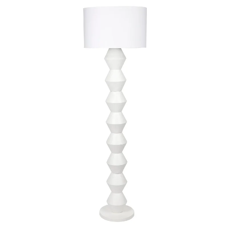 Metal Floor Lamp with a Matte Black Finish for a Sleek LookAbstract Floor Lamp - White Metal Floor Lamp with a Matte Black Finish for a Sleek LookAbstract Floor Lamp - White