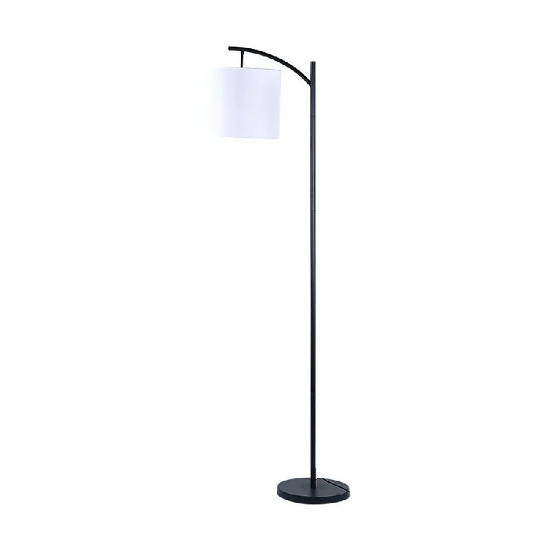 Dimmable Floor Lamp for Adjustable Lighting AmbianceModern Black Floor Lamp with White Shade & Foot Switch Dimmable Floor Lamp for Adjustable Lighting AmbianceModern Black Floor Lamp with White Shade & Foot Switch