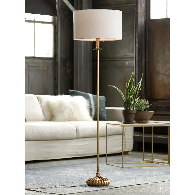 Dimmable Floor Lamp for Adjustable Lighting AmbianceClove Stem Floor Lamp Antique Gold Leaf By Regina Andrew Dimmable Floor Lamp for Adjustable Lighting AmbianceClove Stem Floor Lamp Antique Gold Leaf By Regina Andrew