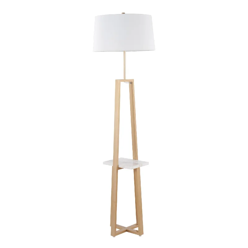 Industrial Style Floor Lamp with Exposed Bulbs for Loft ApartmentsCosmo Shelf Floor Lamp White By LumiSource Industrial Style Floor Lamp with Exposed Bulbs for Loft ApartmentsCosmo Shelf Floor Lamp White By LumiSource