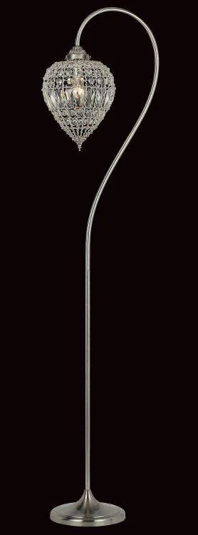 Way Switch Floor Lamp for Multiple Light Intensity LevelsCRYSTAL Bombay Floor Lamp Satin Nickel Way Switch Floor Lamp for Multiple Light Intensity LevelsCRYSTAL Bombay Floor Lamp Satin Nickel