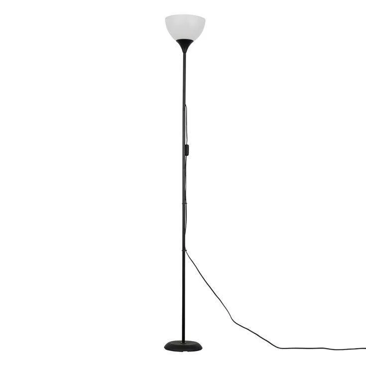 Wood Floor Lamp with Natural Grain for a Warm and Organic FeelDalby Black Floor Lamp With White Shade Wood Floor Lamp with Natural Grain for a Warm and Organic FeelDalby Black Floor Lamp With White Shade