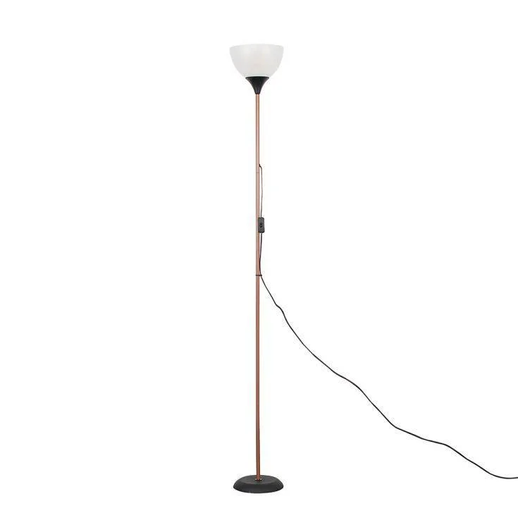 Fabric Floor Lamp with a Linen Shade for a Relaxed AestheticDalby Copper And Black Floor Lamp With White Shade Fabric Floor Lamp with a Linen Shade for a Relaxed AestheticDalby Copper And Black Floor Lamp With White Shade