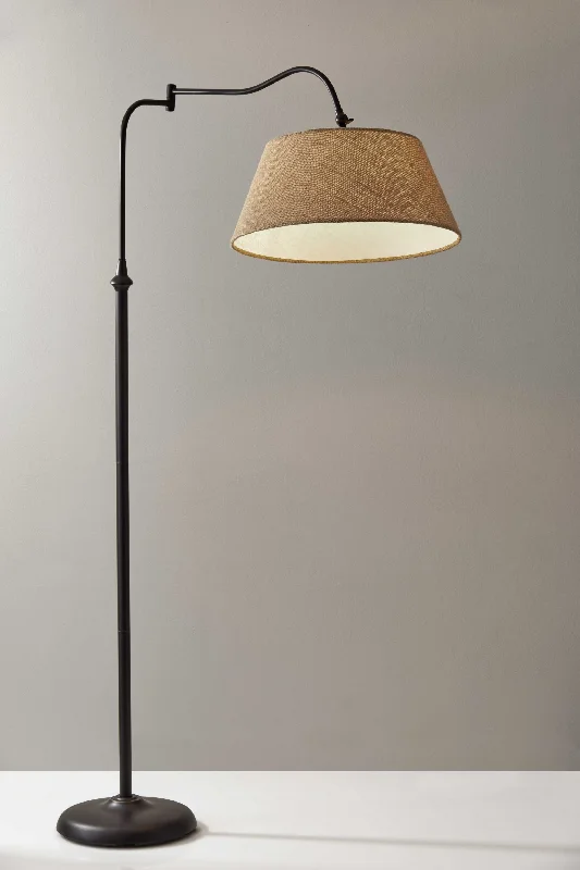Glass Floor Lamp with Frosted Shades for Soft Diffused LightDark Bronze Metal Floor Lamp with Adjustable Swing Arm By Homeroots Glass Floor Lamp with Frosted Shades for Soft Diffused LightDark Bronze Metal Floor Lamp with Adjustable Swing Arm By Homeroots