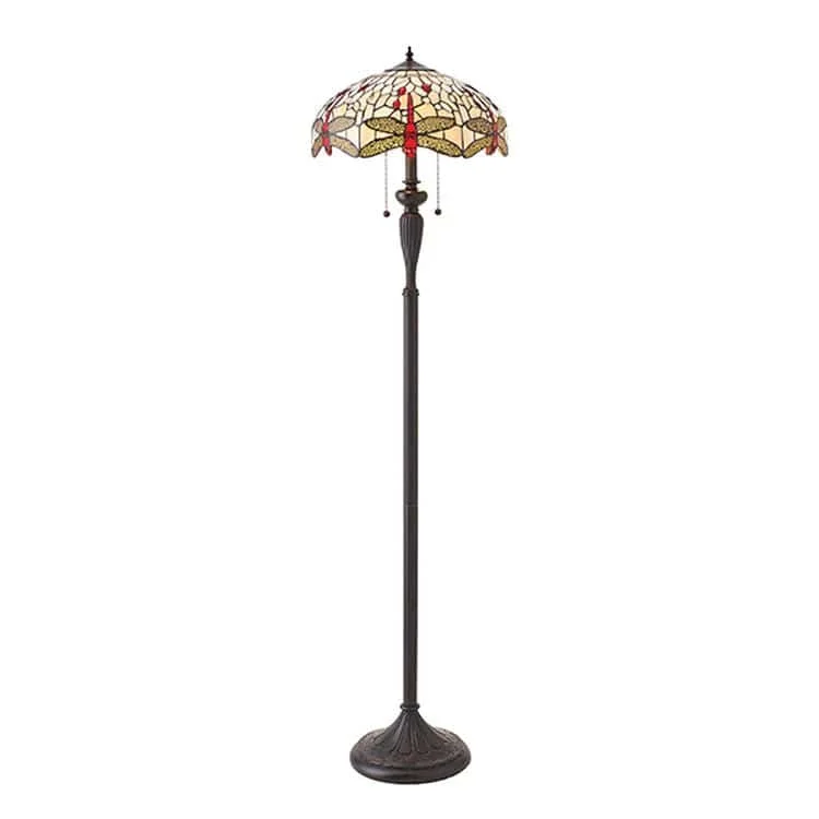 Marble Base Floor Lamp for a Touch of LuxuryDragonfly Beige 2-Light Floor Lamp