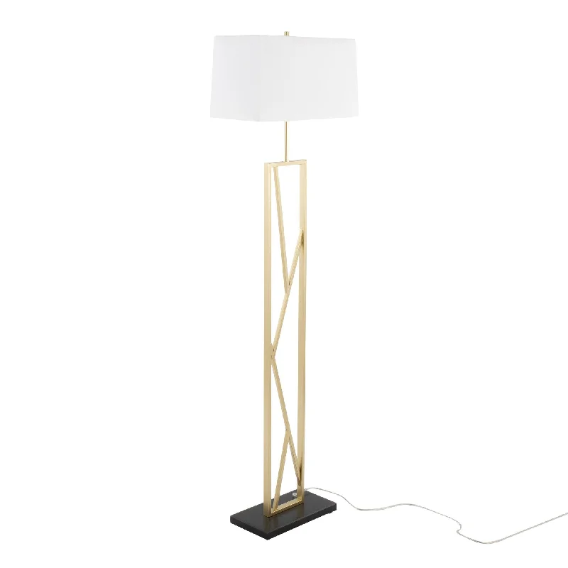 Glass Floor Lamp with Frosted Shades for Soft Diffused LightFolia Floor Lamp Black By LumiSource Glass Floor Lamp with Frosted Shades for Soft Diffused LightFolia Floor Lamp Black By LumiSource