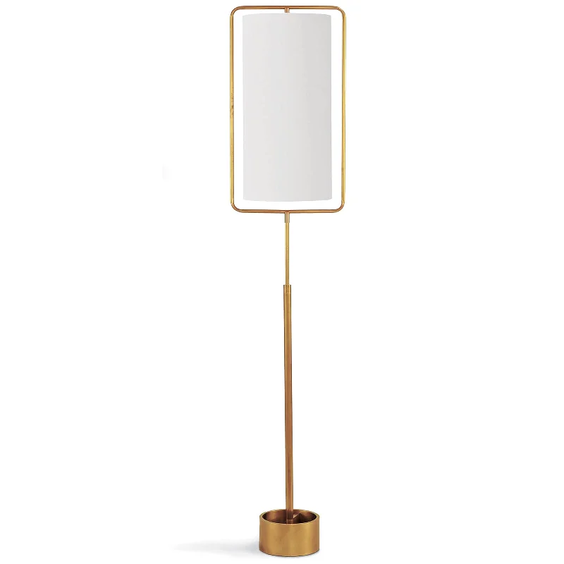Metal Floor Lamp with a Matte Black Finish for a Sleek LookGeo Rectangle Floor Lamp Natural Brass By Regina Andrew Metal Floor Lamp with a Matte Black Finish for a Sleek LookGeo Rectangle Floor Lamp Natural Brass By Regina Andrew