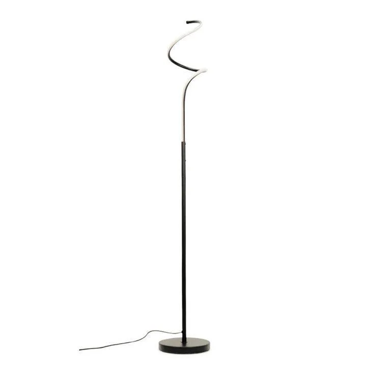 Modern Minimalist Floor Lamp for Contemporary Living RoomsInfinity Matt Black 12w LED Spiral Floor Lamp Modern Minimalist Floor Lamp for Contemporary Living RoomsInfinity Matt Black 12w LED Spiral Floor Lamp
