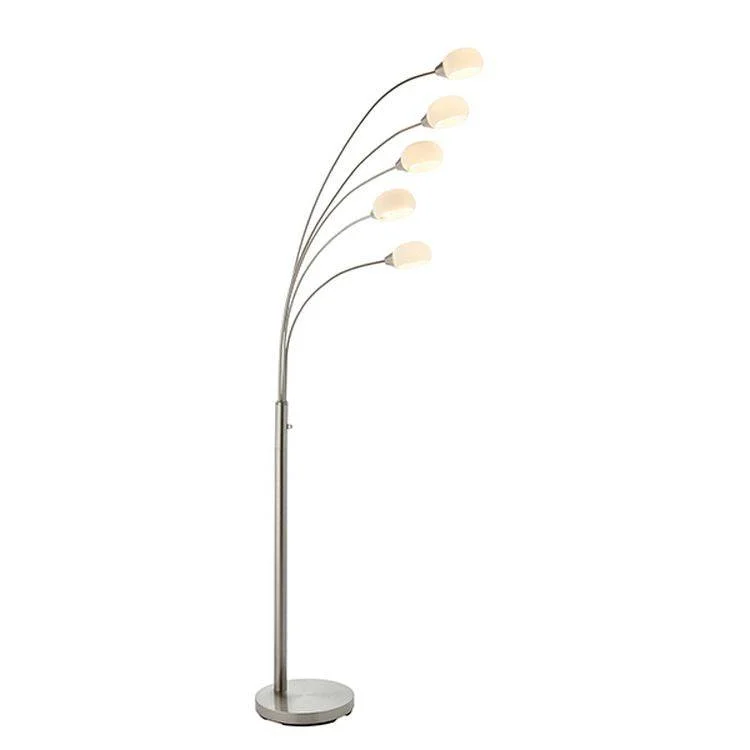 Industrial Style Floor Lamp with Exposed Bulbs for Loft ApartmentsJaspa 5-Light Floor Lamp Satin Nickel Industrial Style Floor Lamp with Exposed Bulbs for Loft ApartmentsJaspa 5-Light Floor Lamp Satin Nickel