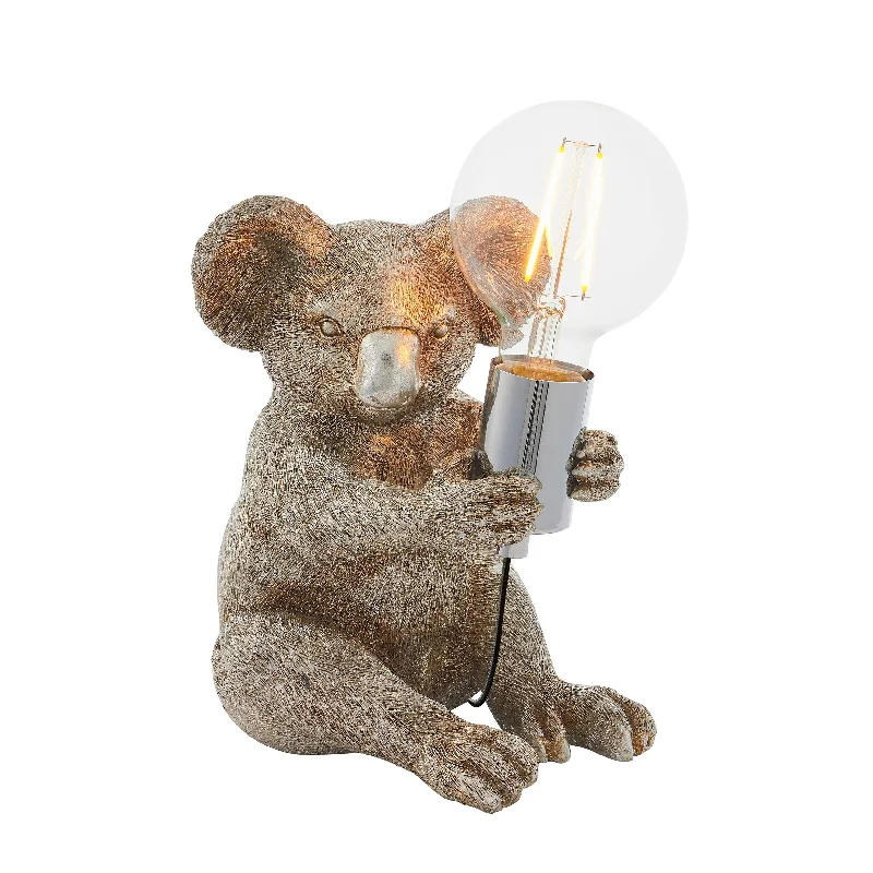 Metal Floor Lamp with a Matte Black Finish for a Sleek LookLiving Lighting Koala Vintage Silver Table Lamp