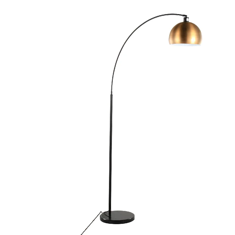 Glass Floor Lamp with Frosted Shades for Soft Diffused LightMarch Floor Lamp Metallic By LumiSource Glass Floor Lamp with Frosted Shades for Soft Diffused LightMarch Floor Lamp Metallic By LumiSource