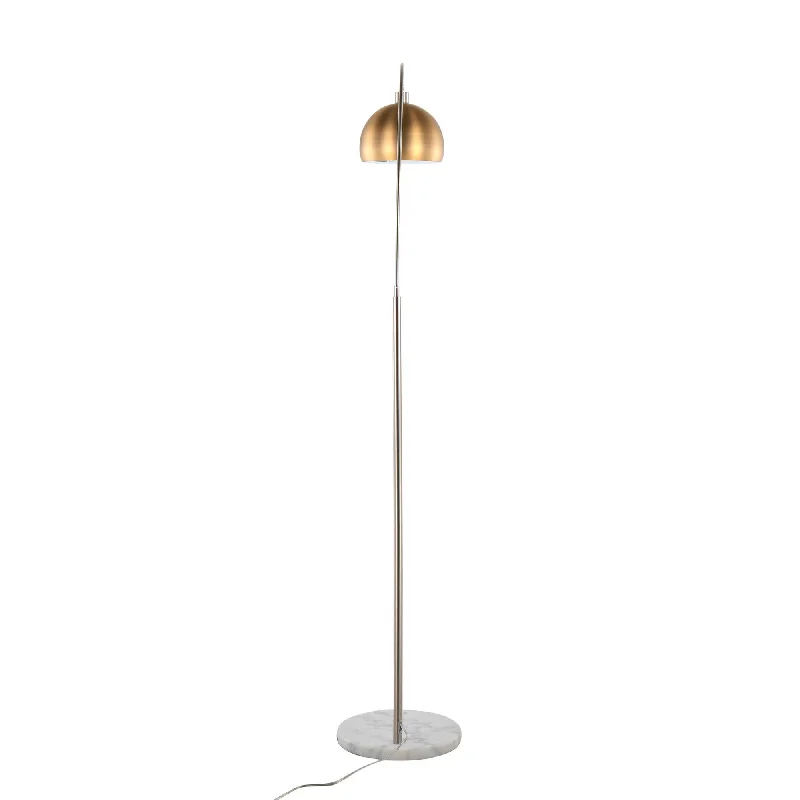 Glass Floor Lamp with Frosted Shades for Soft Diffused LightMarch Floor Lamp Metallic By LumiSource Glass Floor Lamp with Frosted Shades for Soft Diffused LightMarch Floor Lamp Metallic By LumiSource