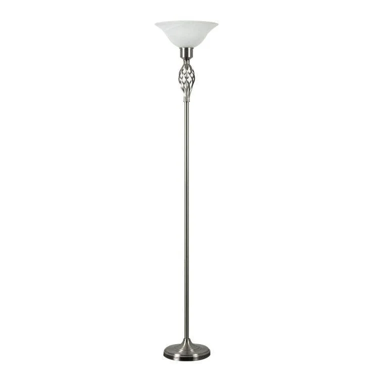Industrial Style Floor Lamp with Exposed Bulbs for Loft ApartmentsMemphis Twist Nickel Uplighter Floor Lamp Industrial Style Floor Lamp with Exposed Bulbs for Loft ApartmentsMemphis Twist Nickel Uplighter Floor Lamp