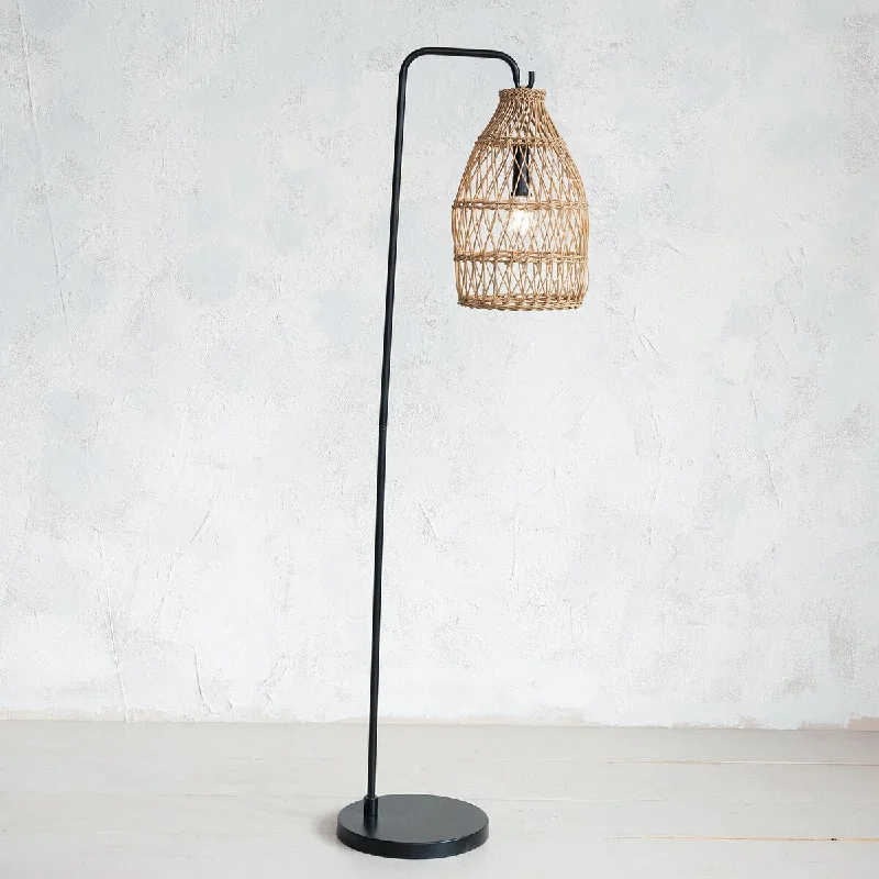 Glass Floor Lamp with Frosted Shades for Soft Diffused LightMetal and Plastic Portable Floor Lamp Glass Floor Lamp with Frosted Shades for Soft Diffused LightMetal and Plastic Portable Floor Lamp
