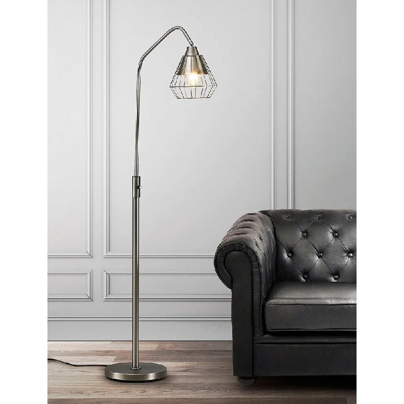 Brushed Metal/Wire Shade