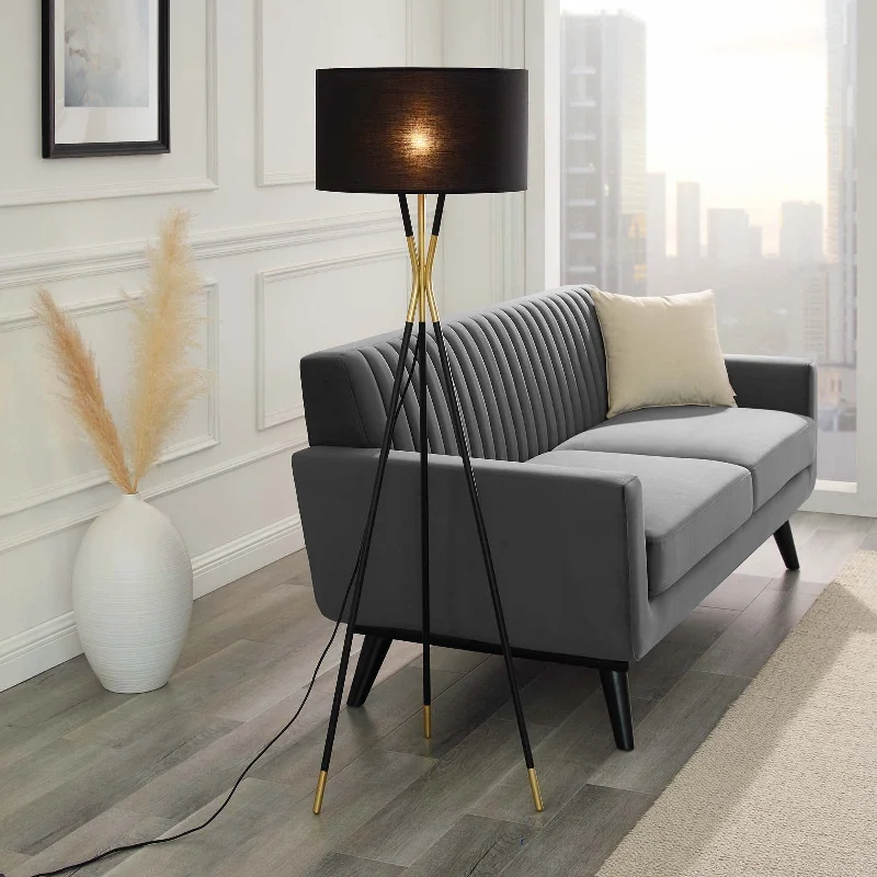 Glass Floor Lamp with Frosted Shades for Soft Diffused LightModway Audrey Standing Floor Lamp - EEI-5304 Glass Floor Lamp with Frosted Shades for Soft Diffused LightModway Audrey Standing Floor Lamp - EEI-5304