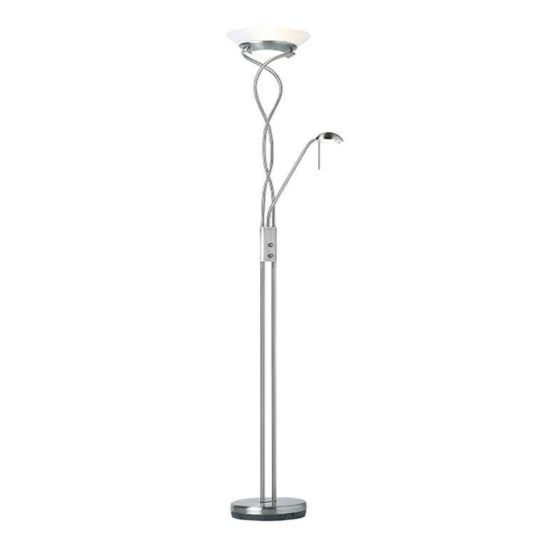Way Switch Floor Lamp for Multiple Light Intensity LevelsMonaco Mother & Child Task Floor Lamp Satin Chrome Way Switch Floor Lamp for Multiple Light Intensity LevelsMonaco Mother & Child Task Floor Lamp Satin Chrome