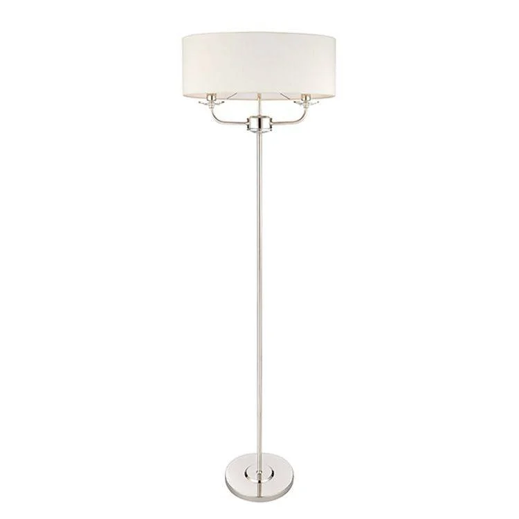 Fabric Floor Lamp with a Linen Shade for a Relaxed AestheticNixon 2-Light Floor Lamp Nickel Fabric Floor Lamp with a Linen Shade for a Relaxed AestheticNixon 2-Light Floor Lamp Nickel