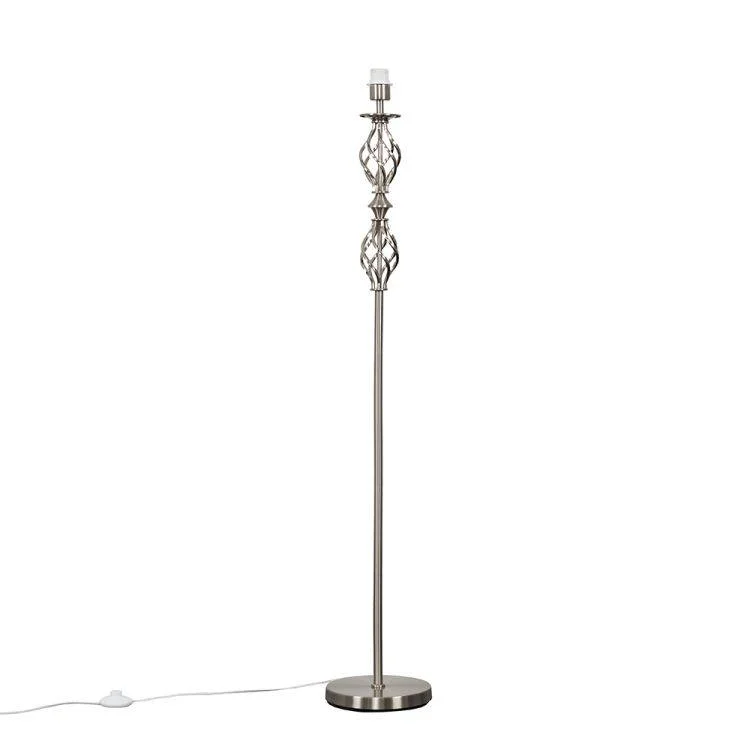 Bohemian Inspired Floor Lamp for Eclectic Home DecorPembroke Double Twist Two-tone Floor Lamp Satin Nickel Bohemian Inspired Floor Lamp for Eclectic Home DecorPembroke Double Twist Two-tone Floor Lamp Satin Nickel