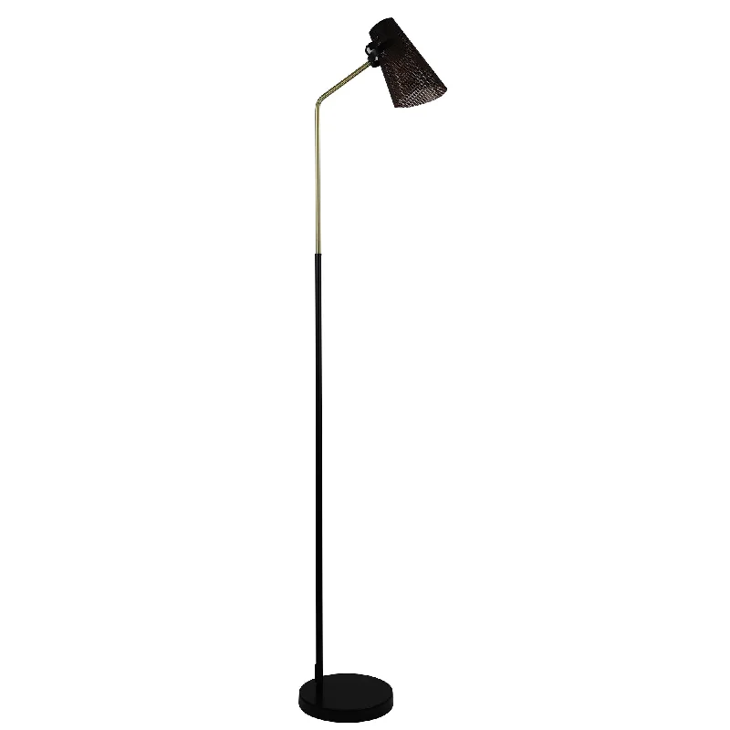 Victorian Style Floor Lamp for Traditional and Elegant InteriorsPerfo 1 Light Floor Lamp Black & Brass - SL98833AB Victorian Style Floor Lamp for Traditional and Elegant InteriorsPerfo 1 Light Floor Lamp Black & Brass - SL98833AB