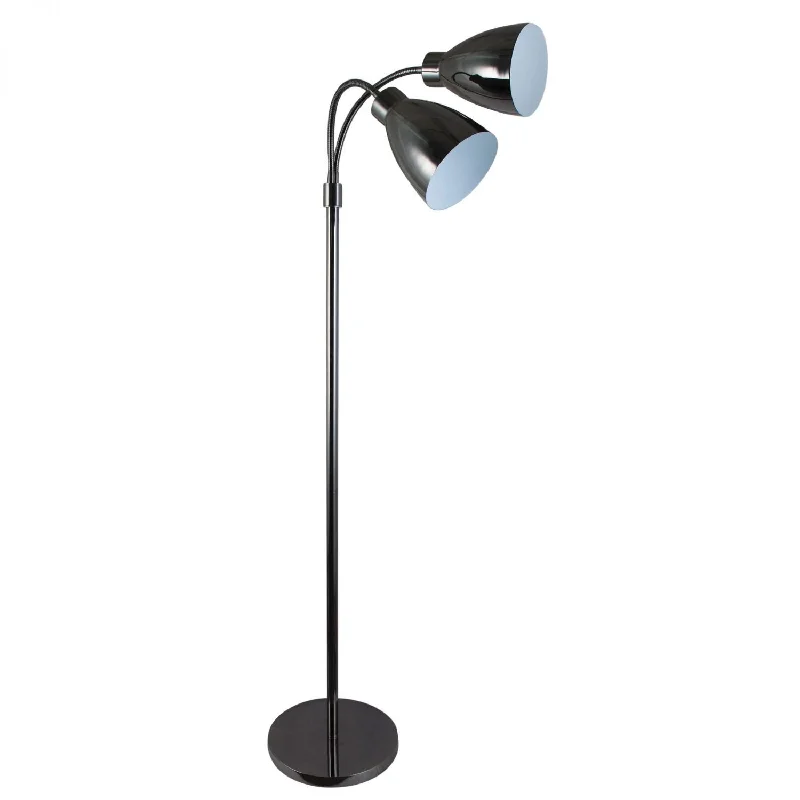 Bohemian Inspired Floor Lamp for Eclectic Home DecorRetro 2 Light Floor Lamp Gunmetal - OL91206GM Bohemian Inspired Floor Lamp for Eclectic Home DecorRetro 2 Light Floor Lamp Gunmetal - OL91206GM