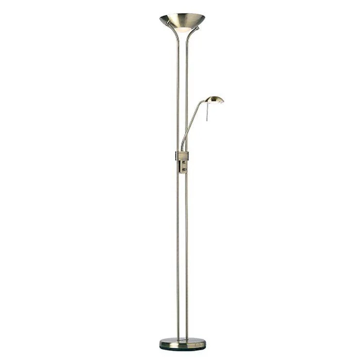 Fabric Floor Lamp with a Linen Shade for a Relaxed AestheticRome Mother & Child Task Floor Lamp Antique Nickel Fabric Floor Lamp with a Linen Shade for a Relaxed AestheticRome Mother & Child Task Floor Lamp Antique Nickel