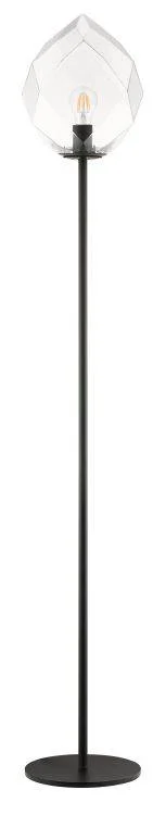 Industrial Style Floor Lamp with Exposed Bulbs for Loft ApartmentsRUSSELL Zoe Floor Lamp Clear glass/Black Industrial Style Floor Lamp with Exposed Bulbs for Loft ApartmentsRUSSELL Zoe Floor Lamp Clear glass/Black