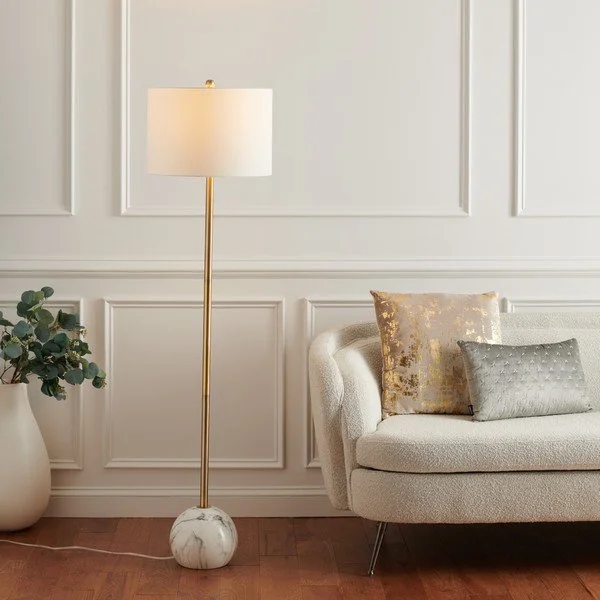 Modern Minimalist Floor Lamp for Contemporary Living RoomsSafavieh Kyrene Floor Lamp - White Marble Modern Minimalist Floor Lamp for Contemporary Living RoomsSafavieh Kyrene Floor Lamp - White Marble