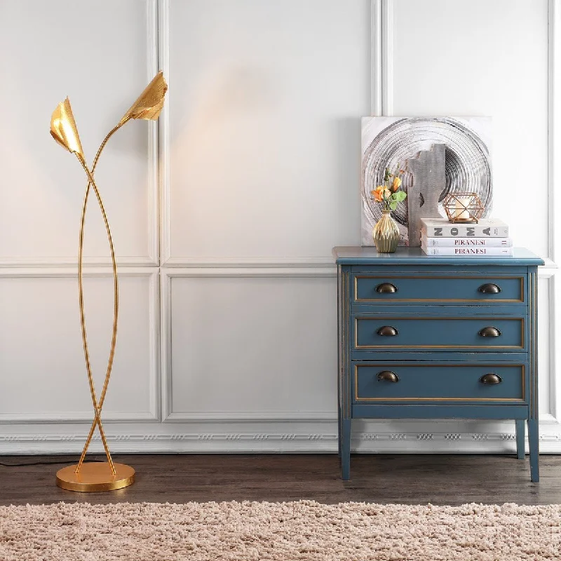Industrial Style Floor Lamp with Exposed Bulbs for Loft ApartmentsSafavieh Merrigan Ginkgo Leaf Floor Lamp - Gold Leaf Industrial Style Floor Lamp with Exposed Bulbs for Loft ApartmentsSafavieh Merrigan Ginkgo Leaf Floor Lamp - Gold Leaf