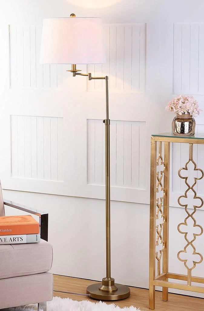 Metal Floor Lamp with a Matte Black Finish for a Sleek LookSafavieh Nadia 64.25-Inch H Adjustable Floor Lamp - Gold Metal Floor Lamp with a Matte Black Finish for a Sleek LookSafavieh Nadia 64.25-Inch H Adjustable Floor Lamp - Gold